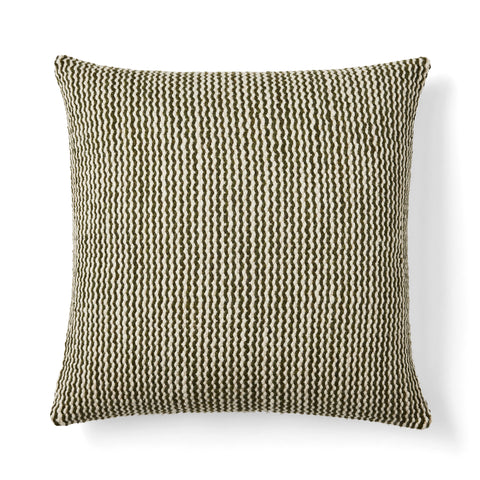 Olas Handwoven Pillow - Green