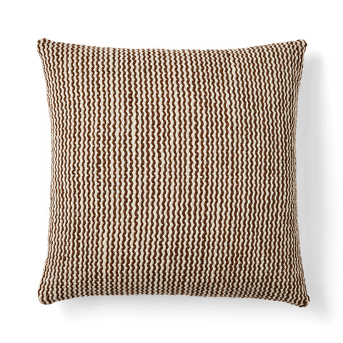 Olas Handwoven Pillow - Rust