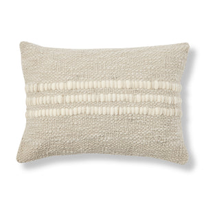 Alma Handwoven Cotton Pillow - Cement