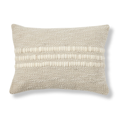 Alma Handwoven Cotton Pillow - Cement