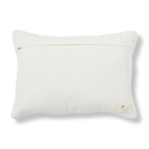 Alma Handwoven Cotton Pillow - Ivory
