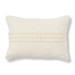 Alma Handwoven Cotton Pillow - Ivory