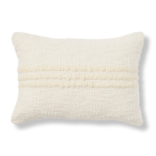 Alma Handwoven Cotton Pillow - Ivory